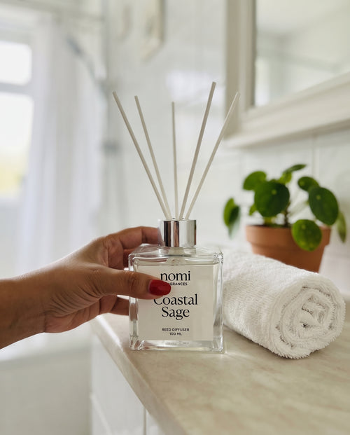 Coastal Sage reed diffuser lifestyle shot