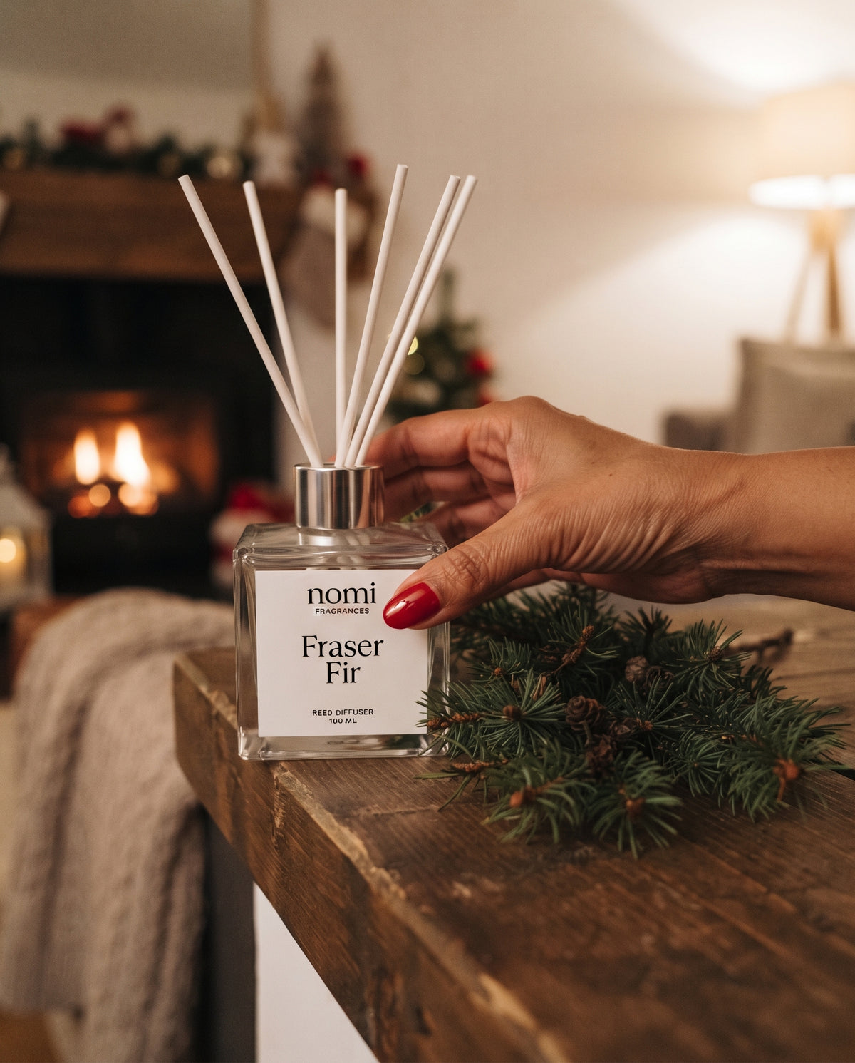 Fraser Fir reed diffuser lifestyle shot