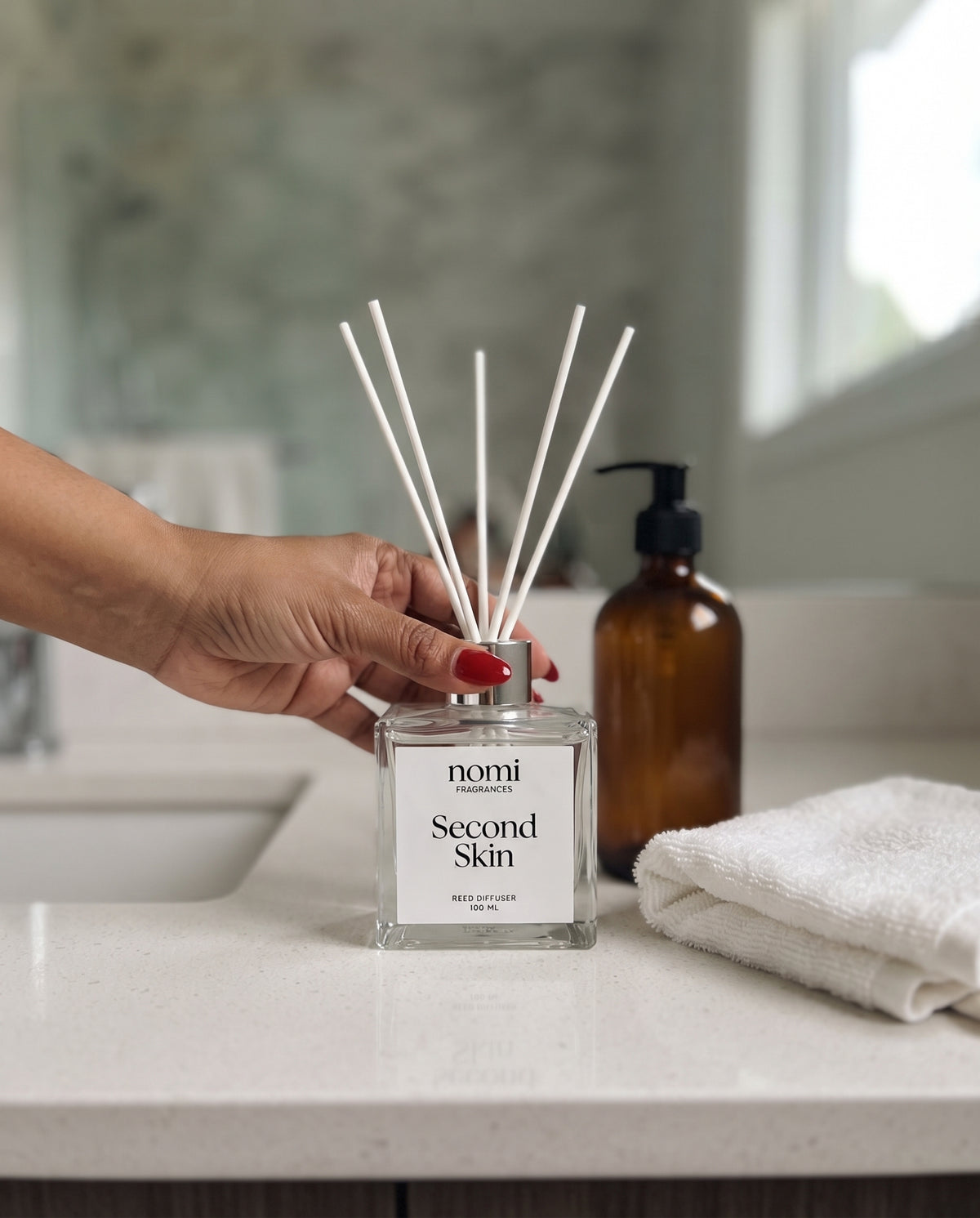 Second Skin reed diffuser lifestyle shot