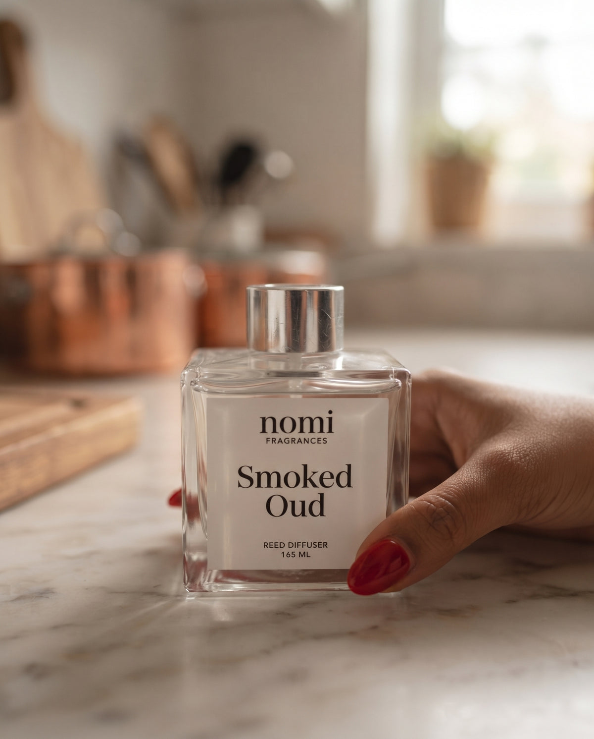 Smoked Oud reed diffuser lifestyle shot